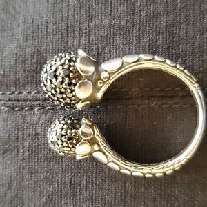 John Hardy Dot Bypass Black Sapphire Ring 8